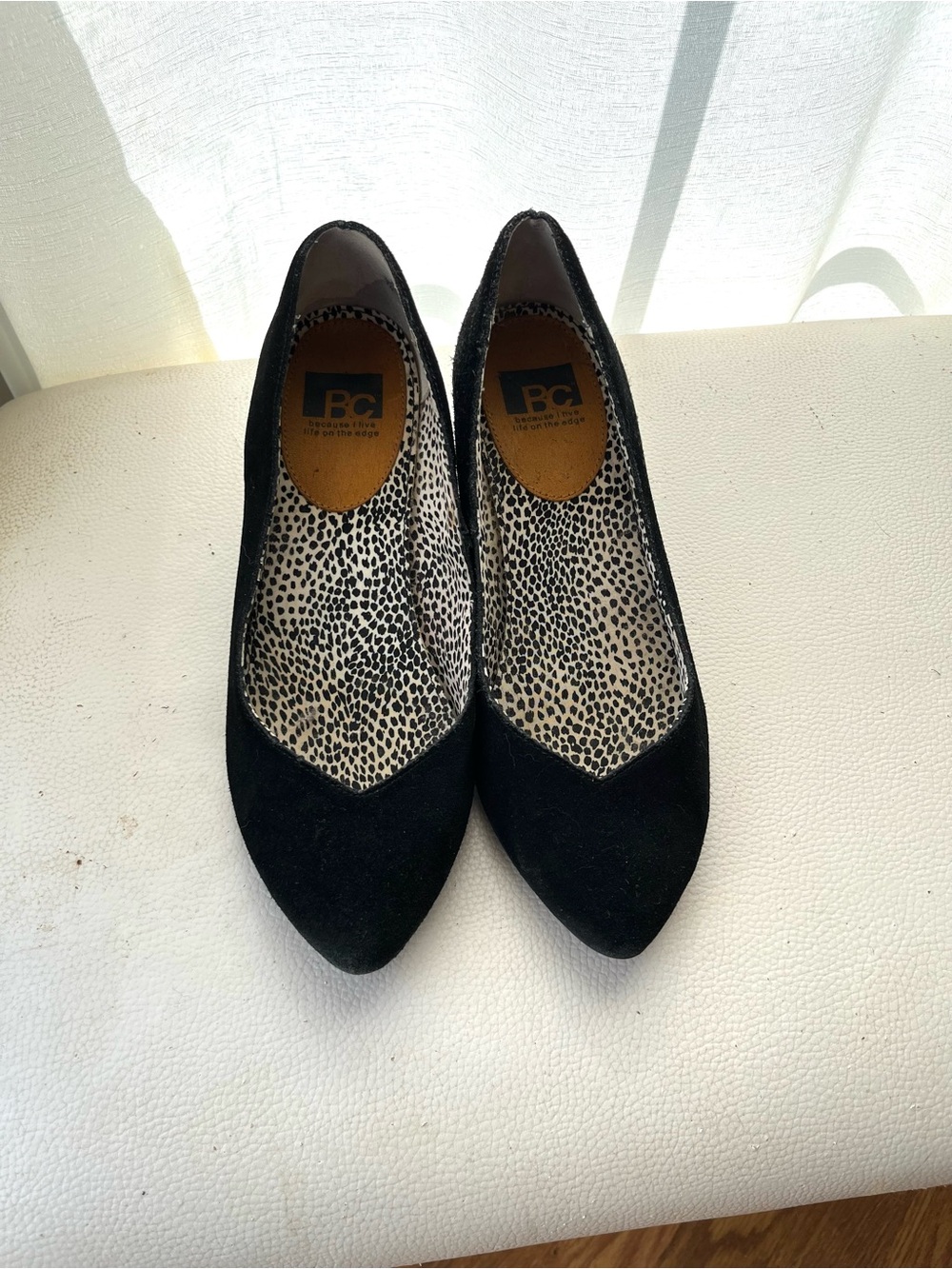 Black Pointed Toe Velvet low heel dressy pumps - Women's Slip-On Heels